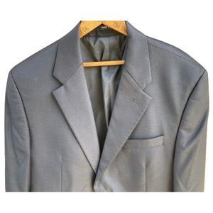 Mens LRL Ralph Lauren Blazer Sports Coat Gold Buttons Slate Gray 41 R‎